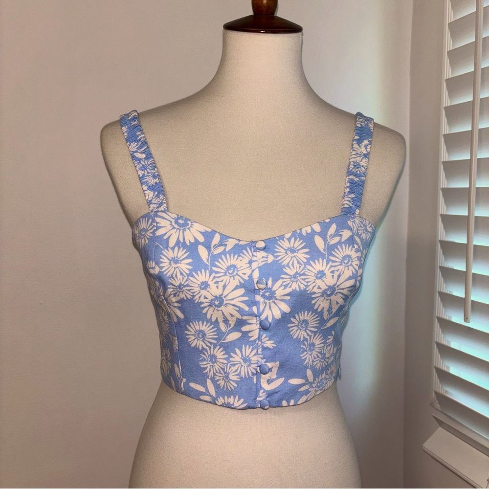 Zara Daisy Corset Crop Top